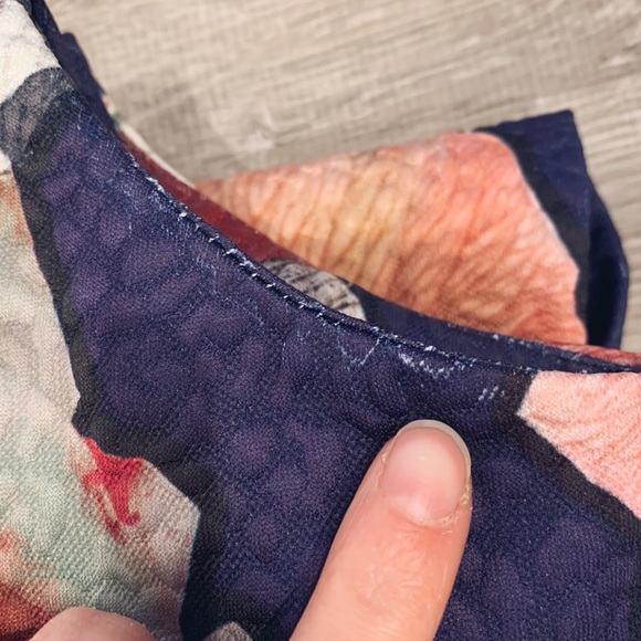 Purple Floral Split Dress - Picture 6 of 8